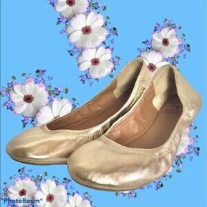 Lucky Brand Emmie Size 5.5M Rose Gold Ballet Flats Leather Great Condition